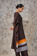 Kosh Silk Brown Kaftan Set