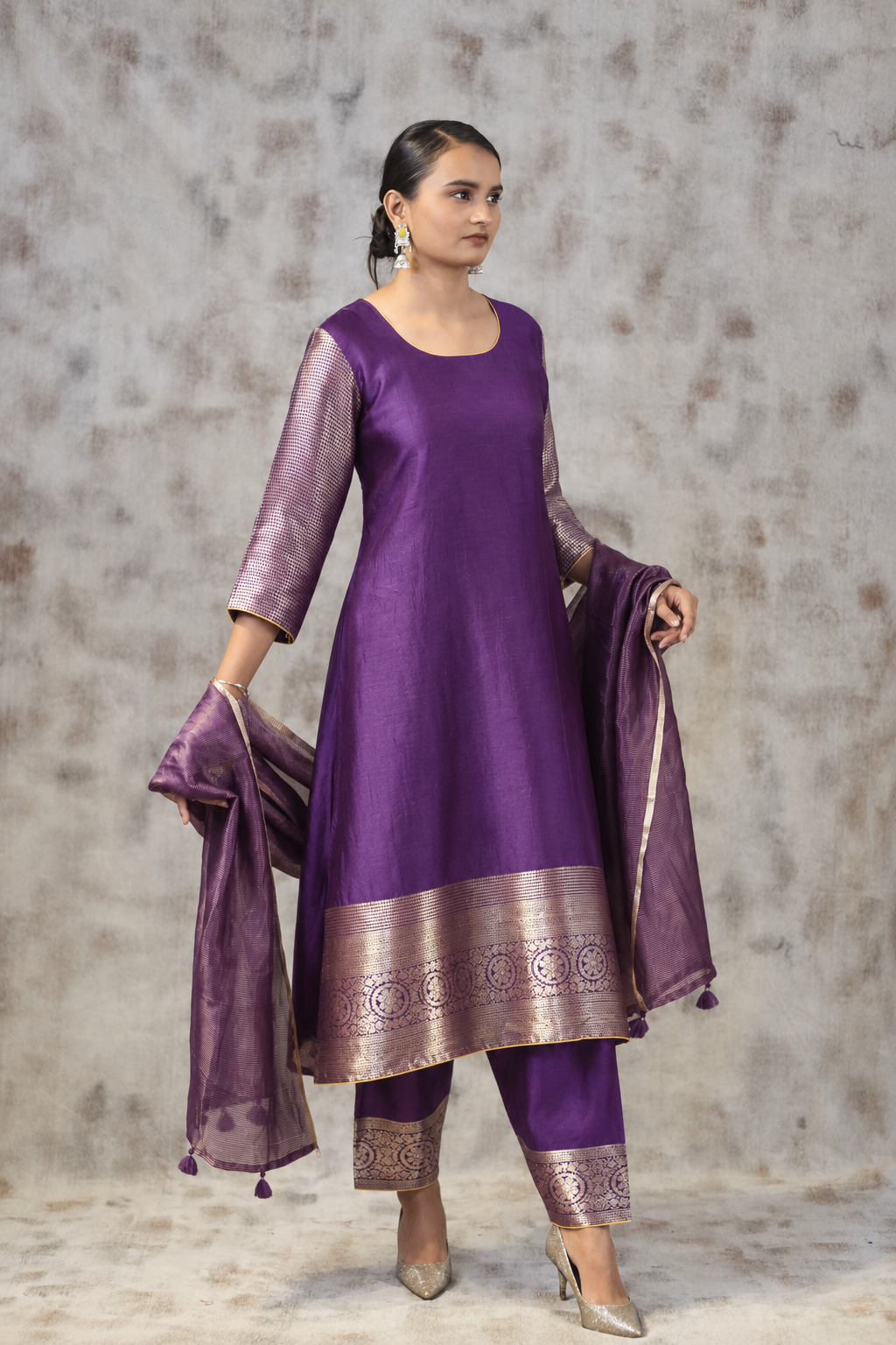 KOSH SILK ROYAL CONTRAST FARSI 3PC SET