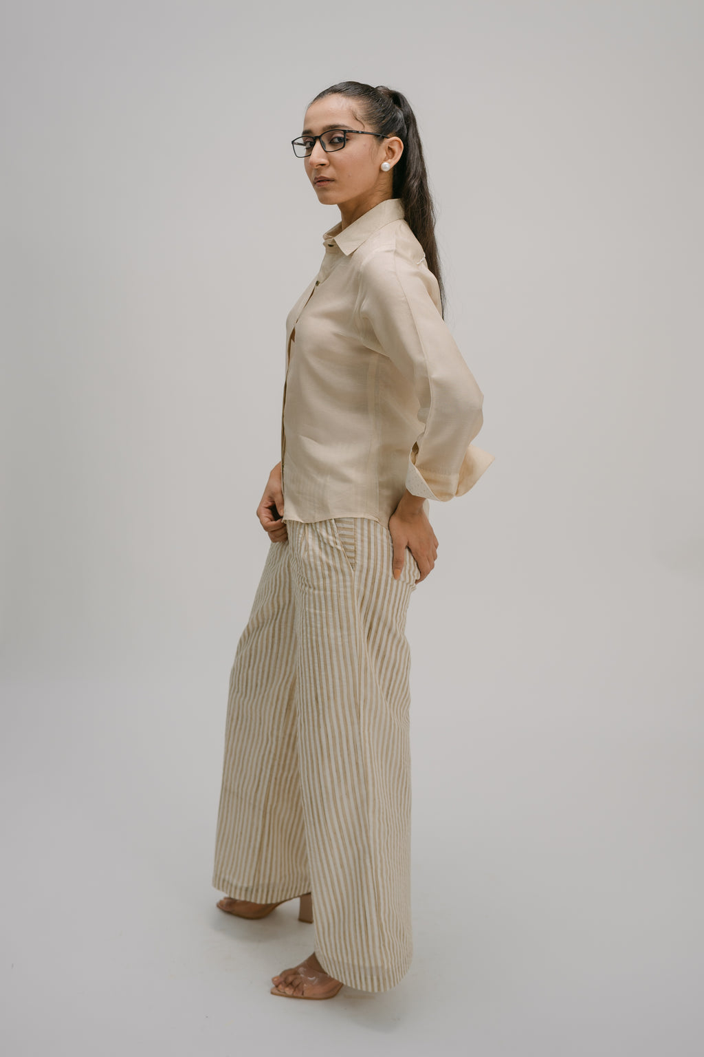 Tyohar striped straight pants