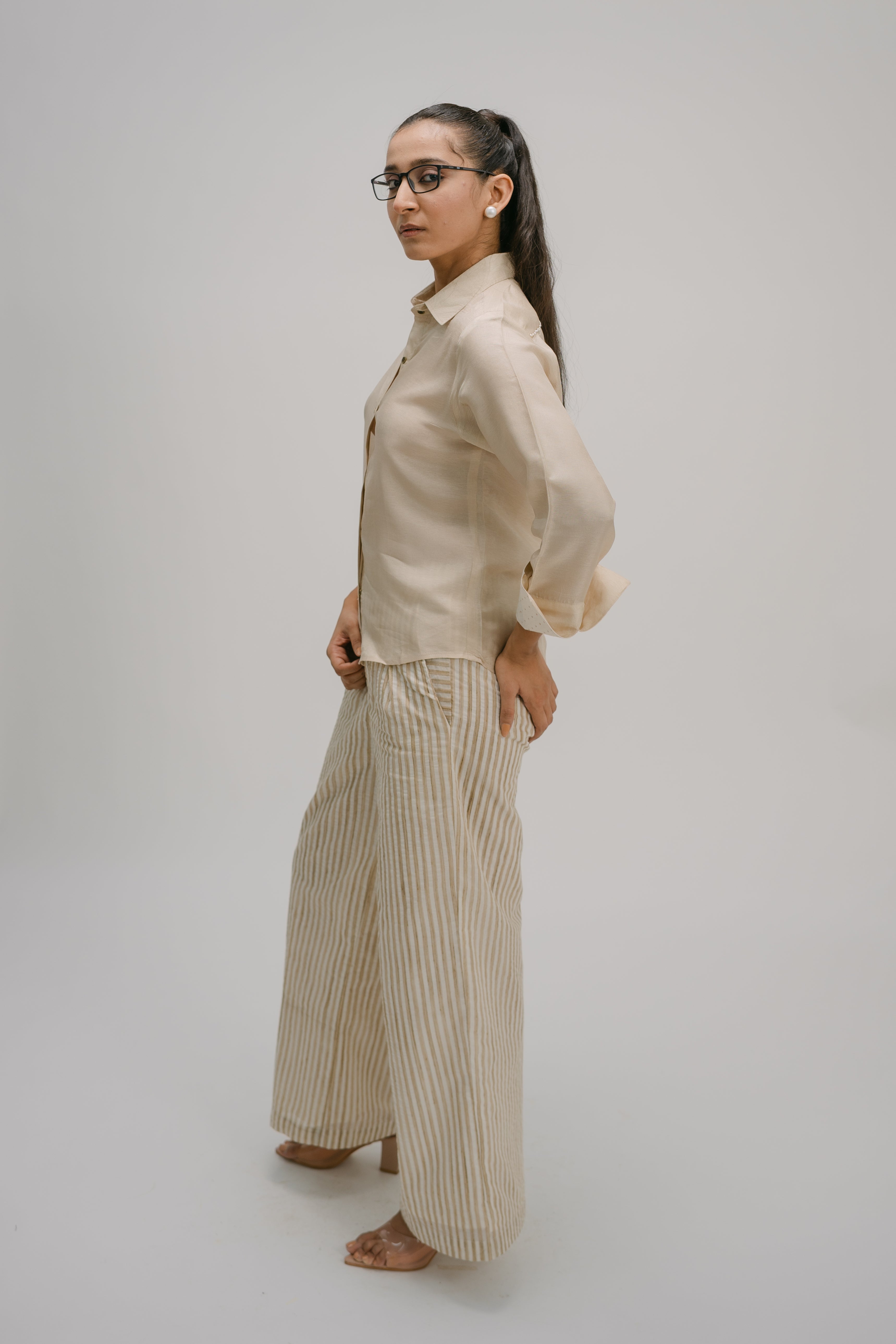 Tyohar striped straight pants