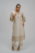 Kosh Silk Kurta  V-neck designe