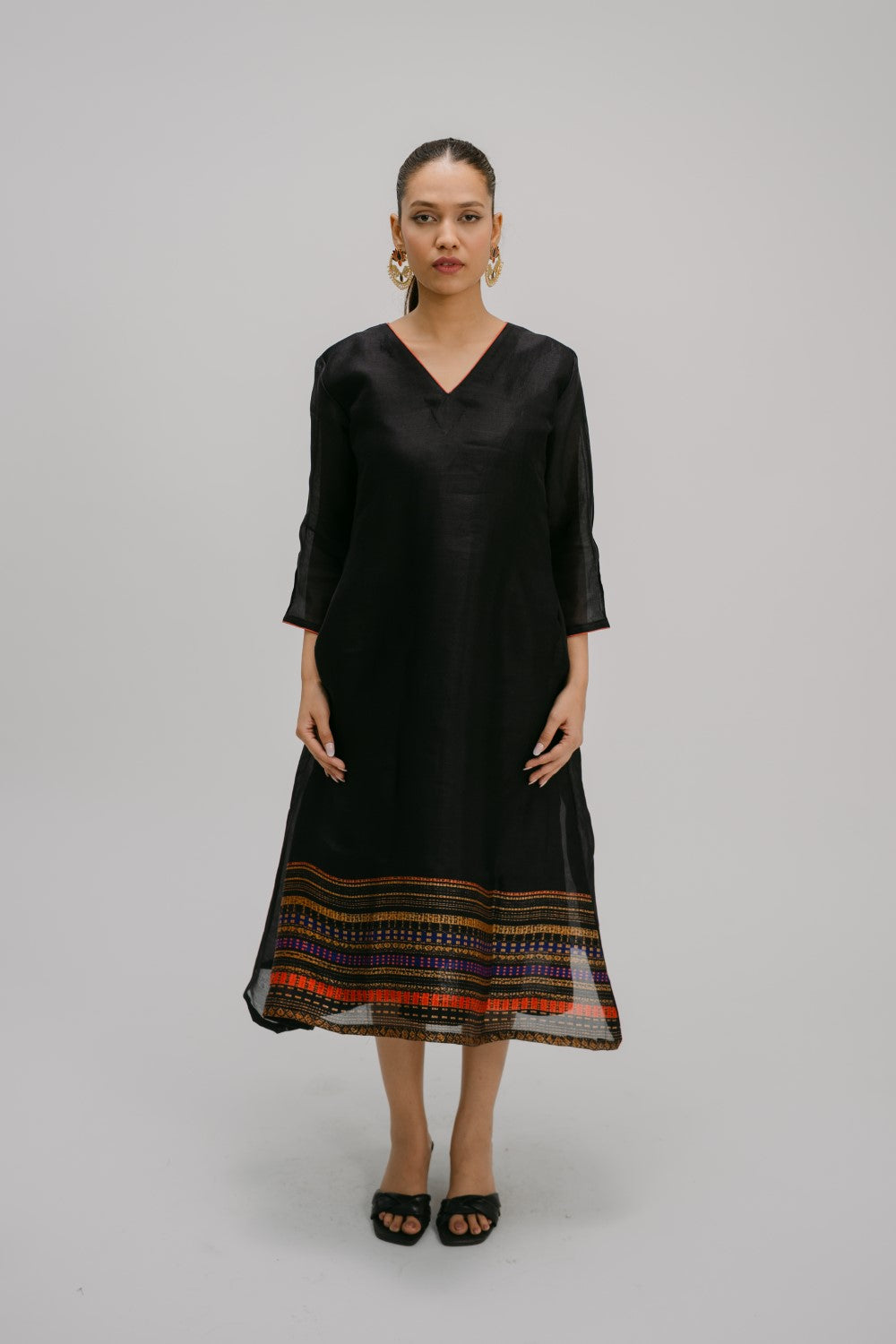 27. Bidri Kosh silk A-line kurta