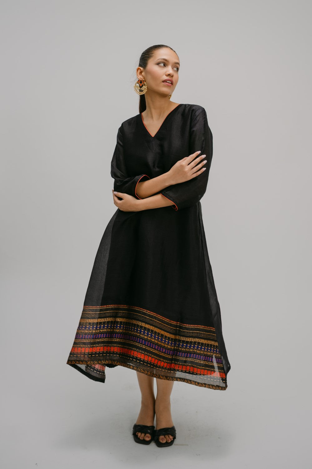 27. Bidri Kosh silk A-line kurta