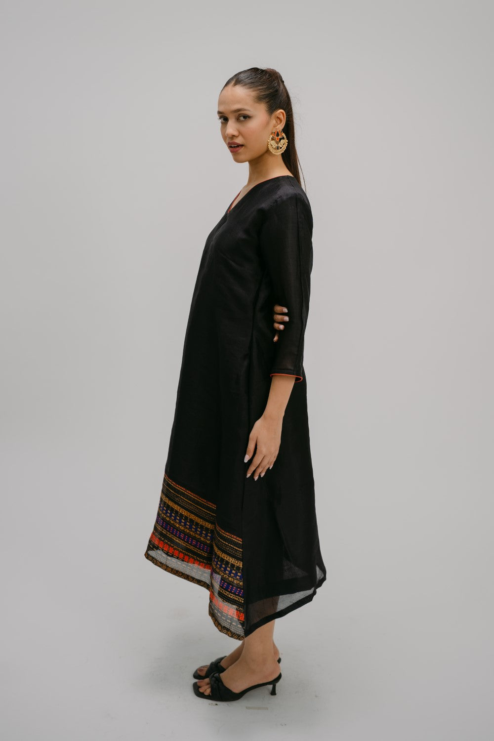 27. Bidri Kosh silk A-line kurta