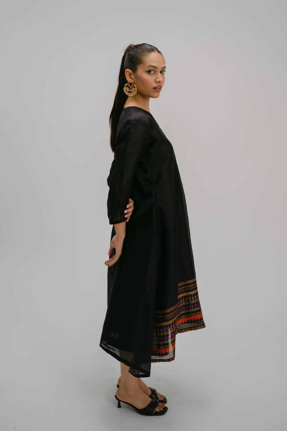27. Bidri Kosh silk A-line kurta