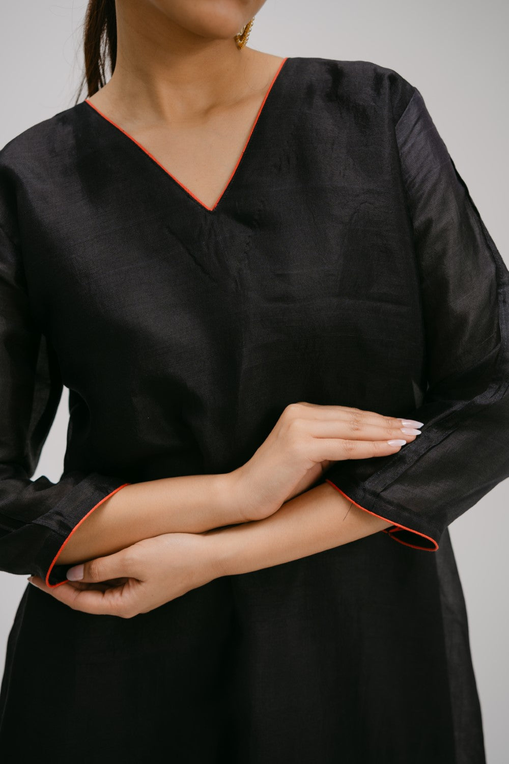 27. Bidri Kosh silk A-line kurta