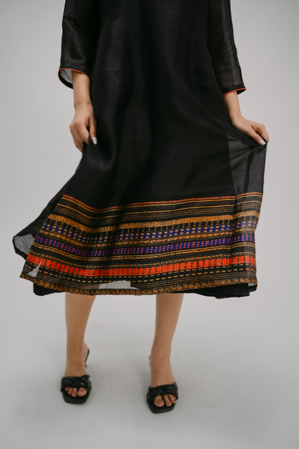 27. Bidri Kosh silk A-line kurta