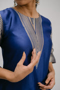 Alankar Kosh Silk V-Neck Weaved Set ( With Brocade Detail)