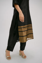 28. Bidri Kosh silk high low  kurta