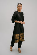 Black  High low kurta 