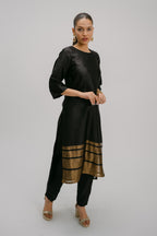 28. Bidri Kosh silk high low  kurta