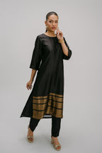 28. Bidri Kosh silk high low  kurta
