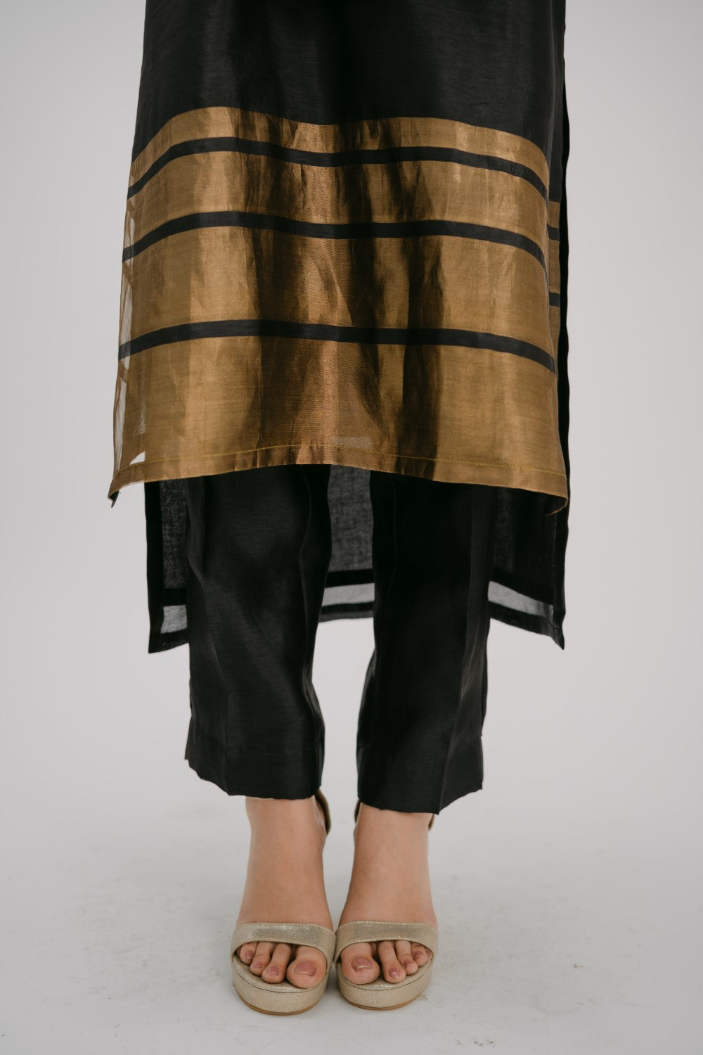 28. Bidri Kosh silk high low  kurta