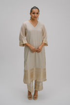 43. Tyohar mull brocade kurta set