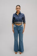 6. Alankar Hand Embroidered crop shirt