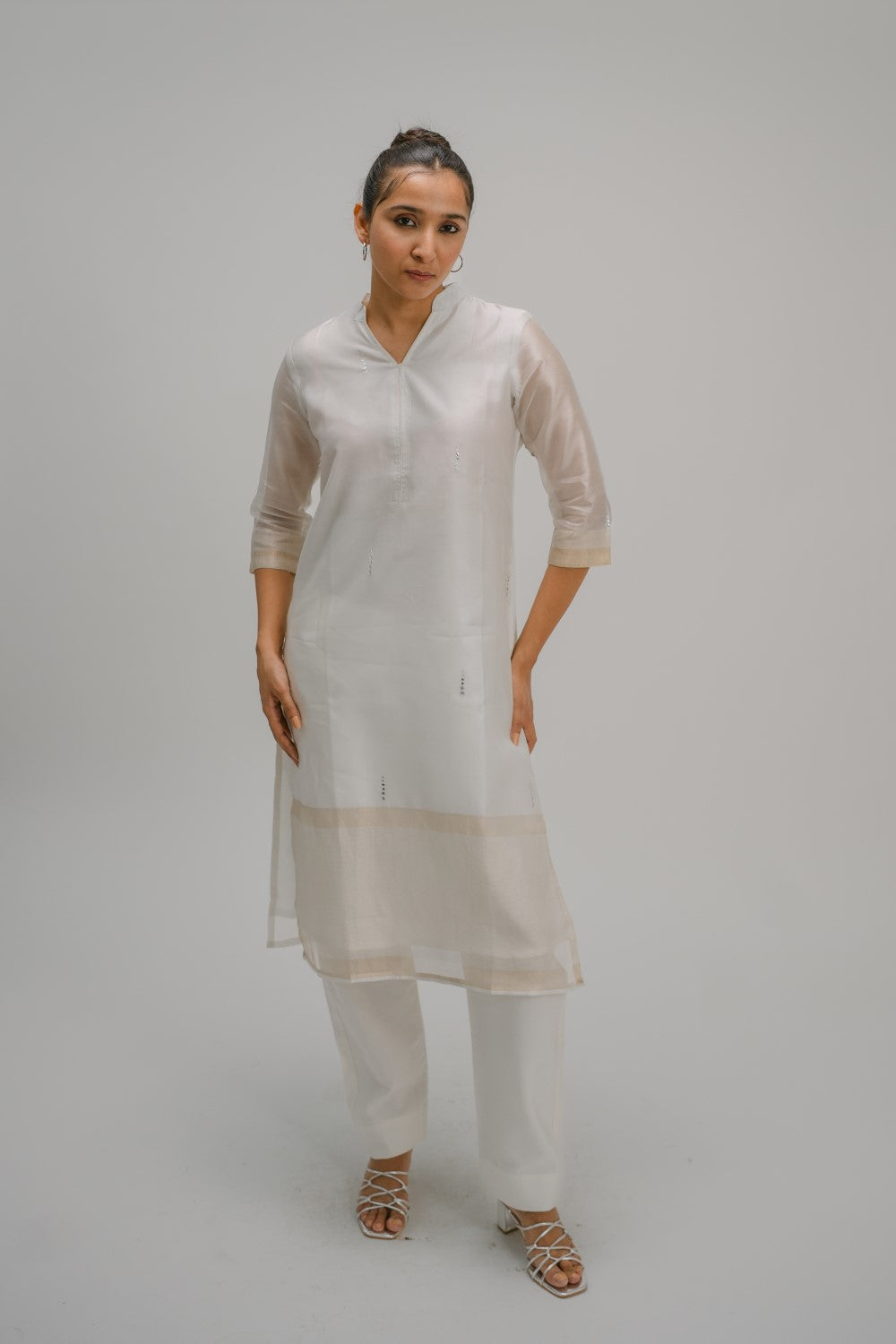 32. Tyohar mirror work silk kurta