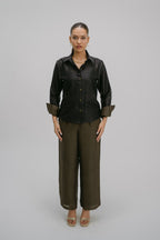 47. BEIGE PURE CHANDERI SHIRT WITH PURE COTTON PANTS CO-ORD SETS