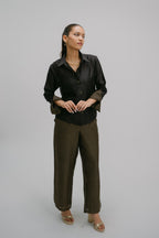 47. BEIGE PURE CHANDERI SHIRT WITH PURE COTTON PANTS CO-ORD SETS