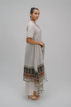 Organic Linen Collared  Suit Set