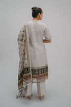 Organic Linen Collared  Suit Set