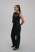 Black cotton layered 3pc Co-ord set