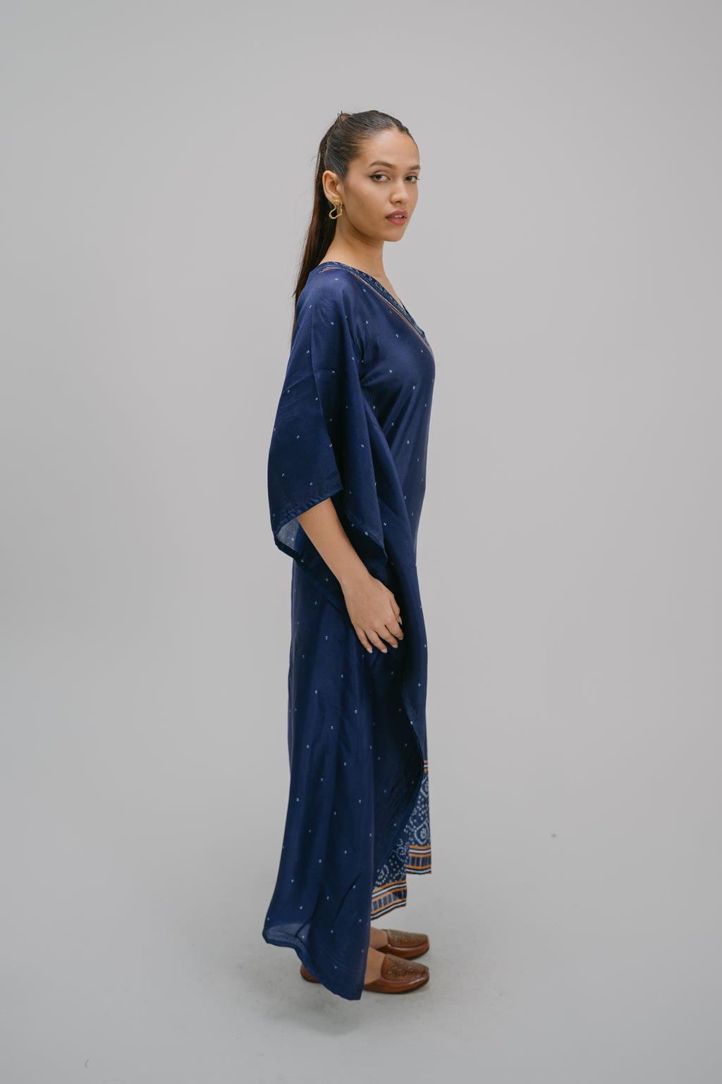 Blue Digitally printed kaftan