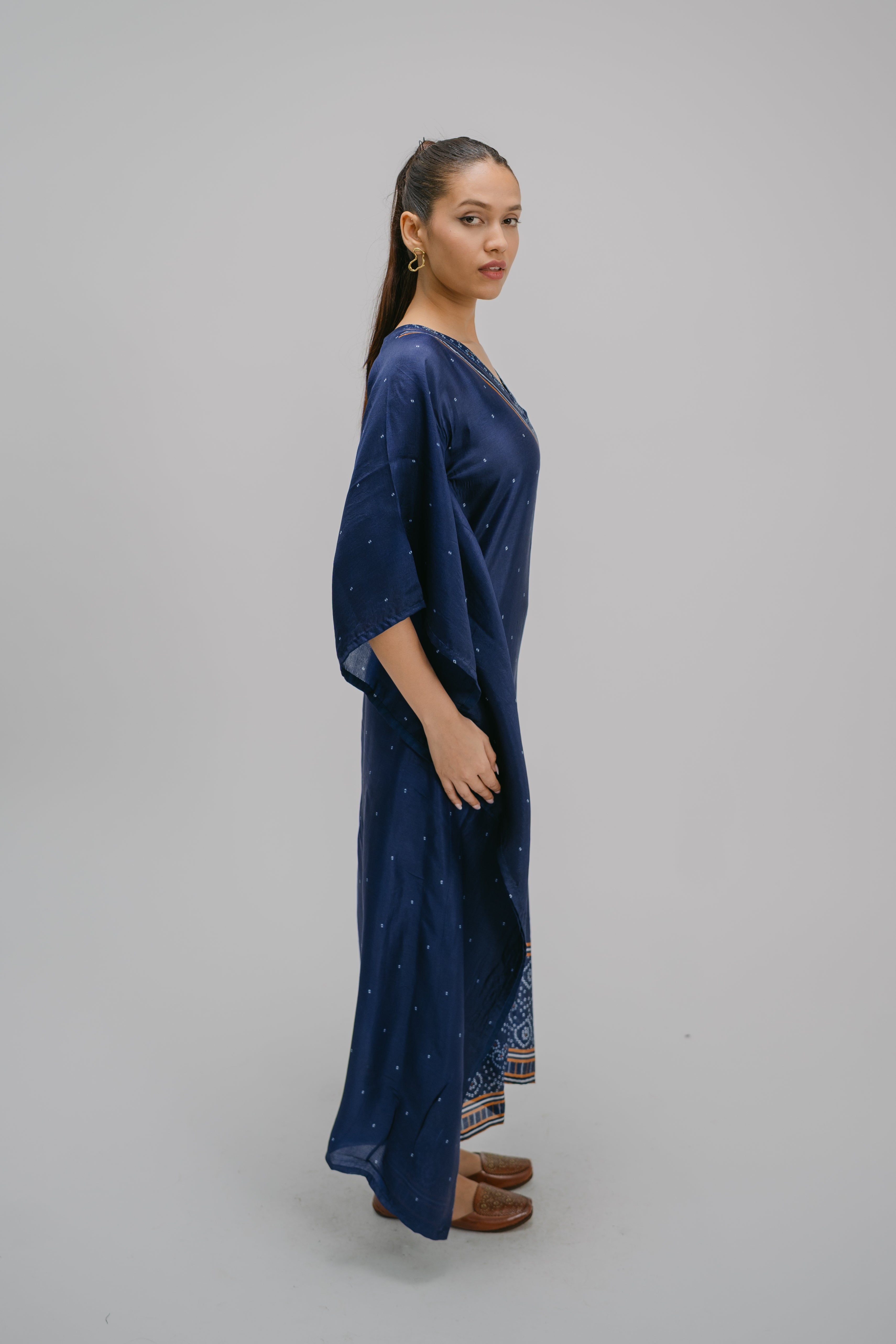 Blue Digitally printed kaftan