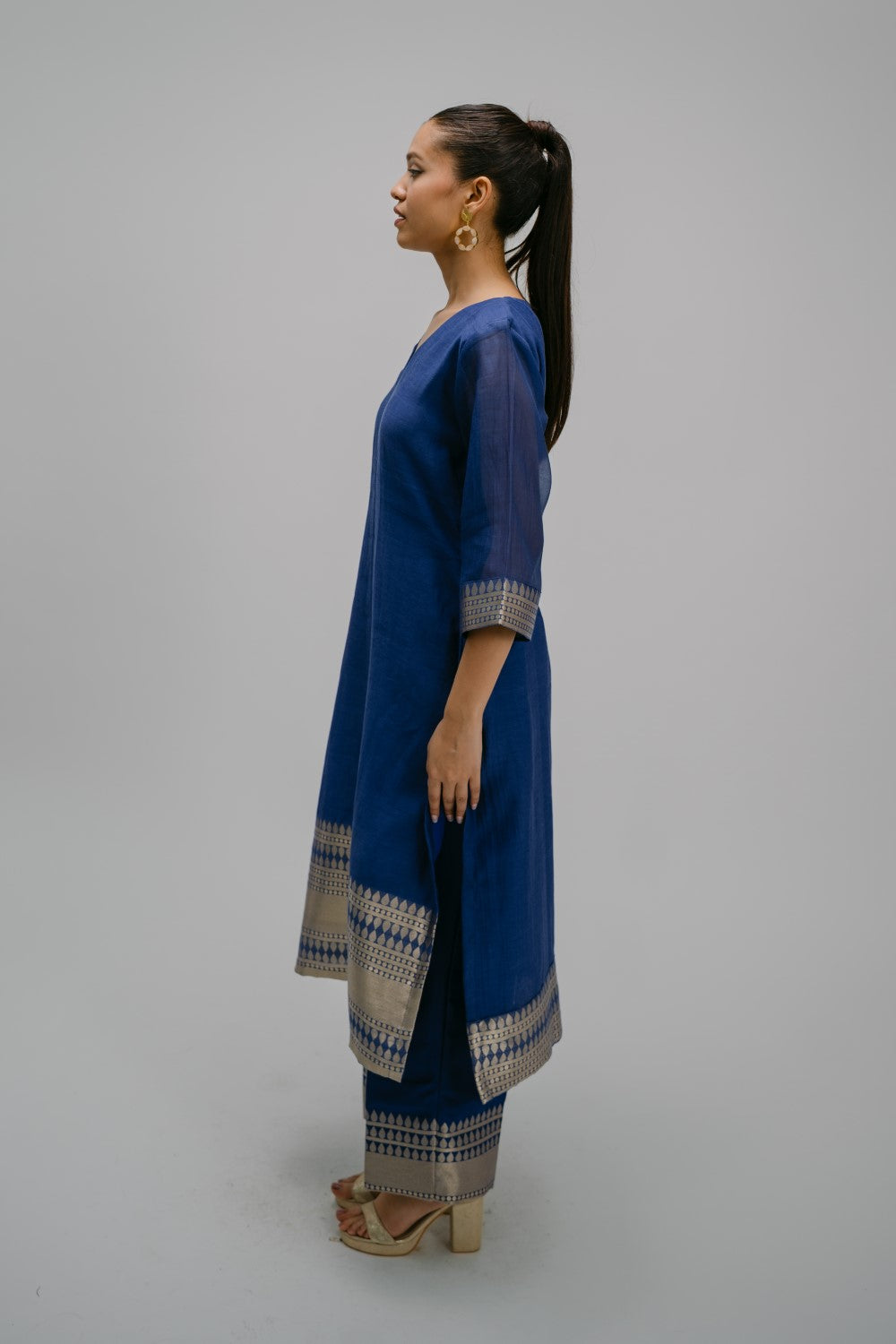 13. Alankar mull brocade kurta set