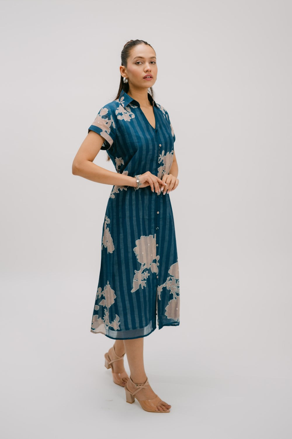 9. Alankar  collar shirt dress