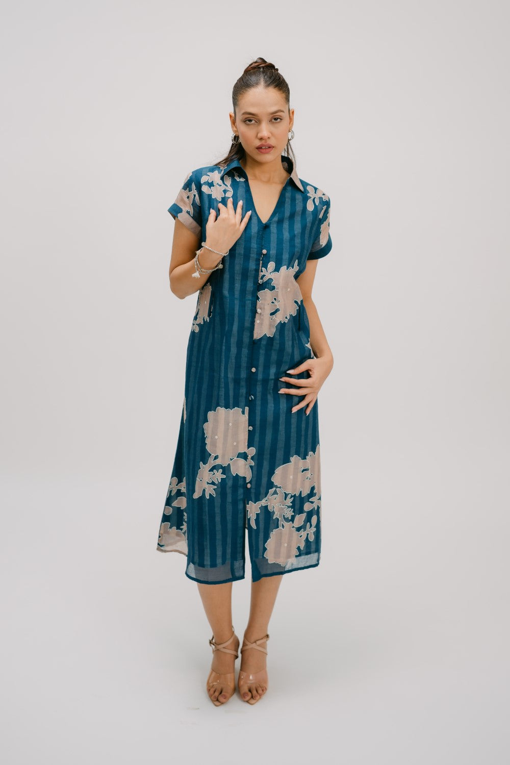 9. Alankar  collar shirt dress