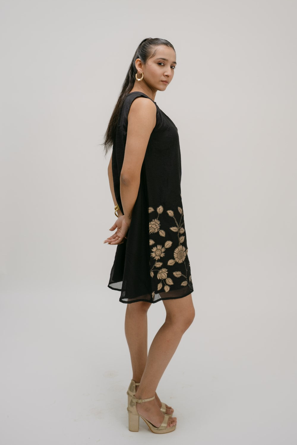 21. Bidri Applique halter dress