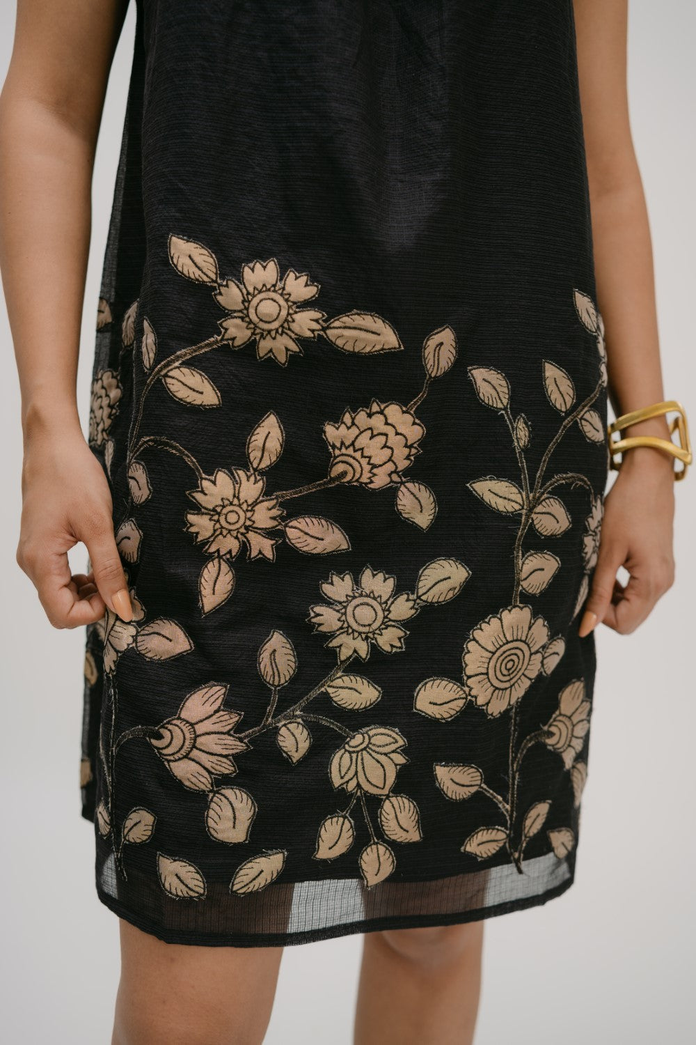 21. Bidri Applique halter dress