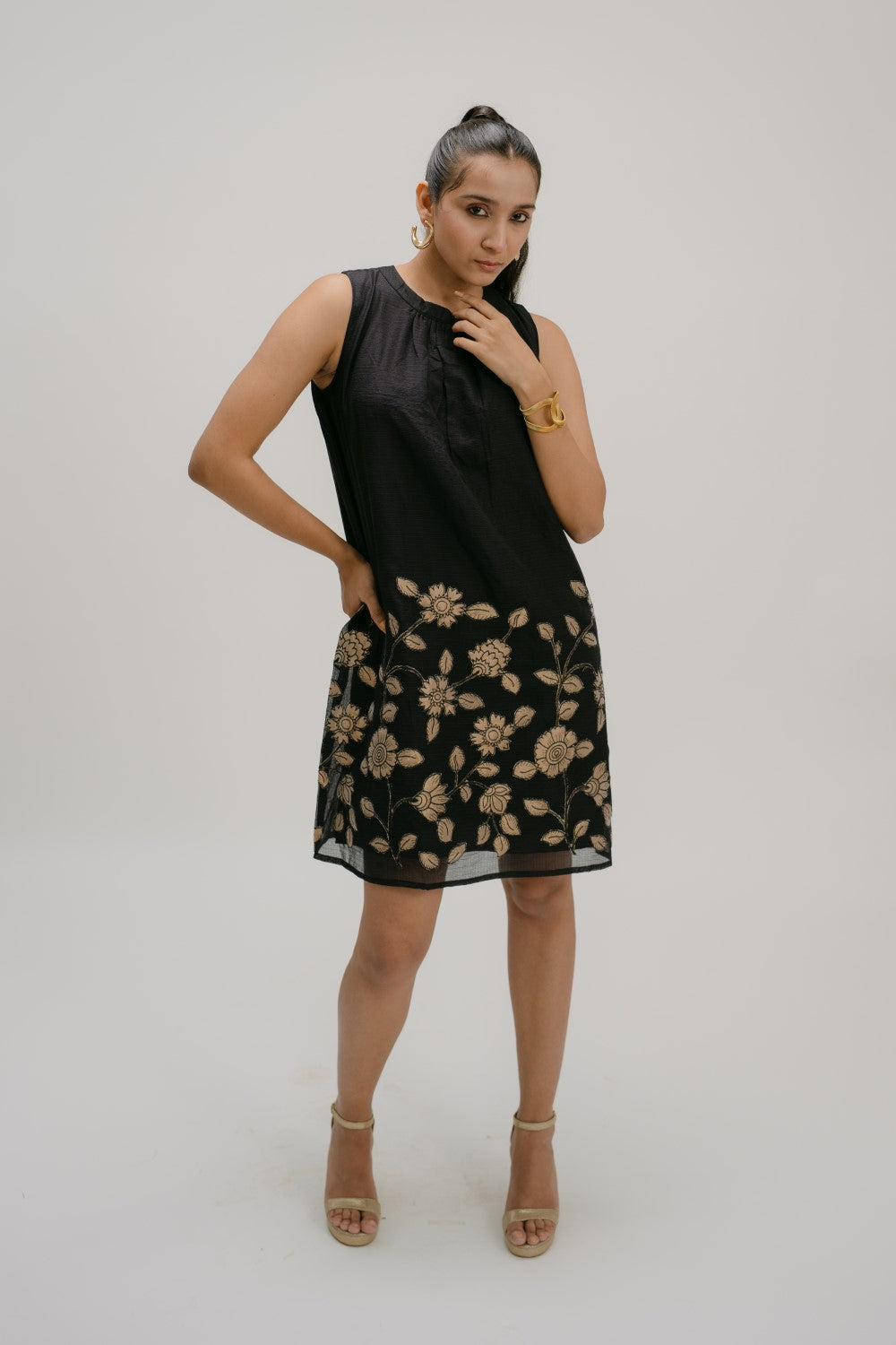 21. Bidri Applique halter dress