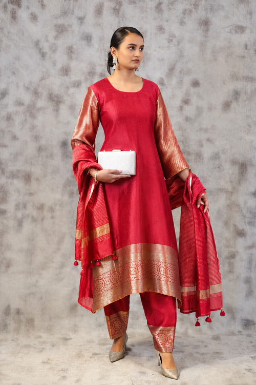 Kosh Silk Contrast Farsi 3PC Set