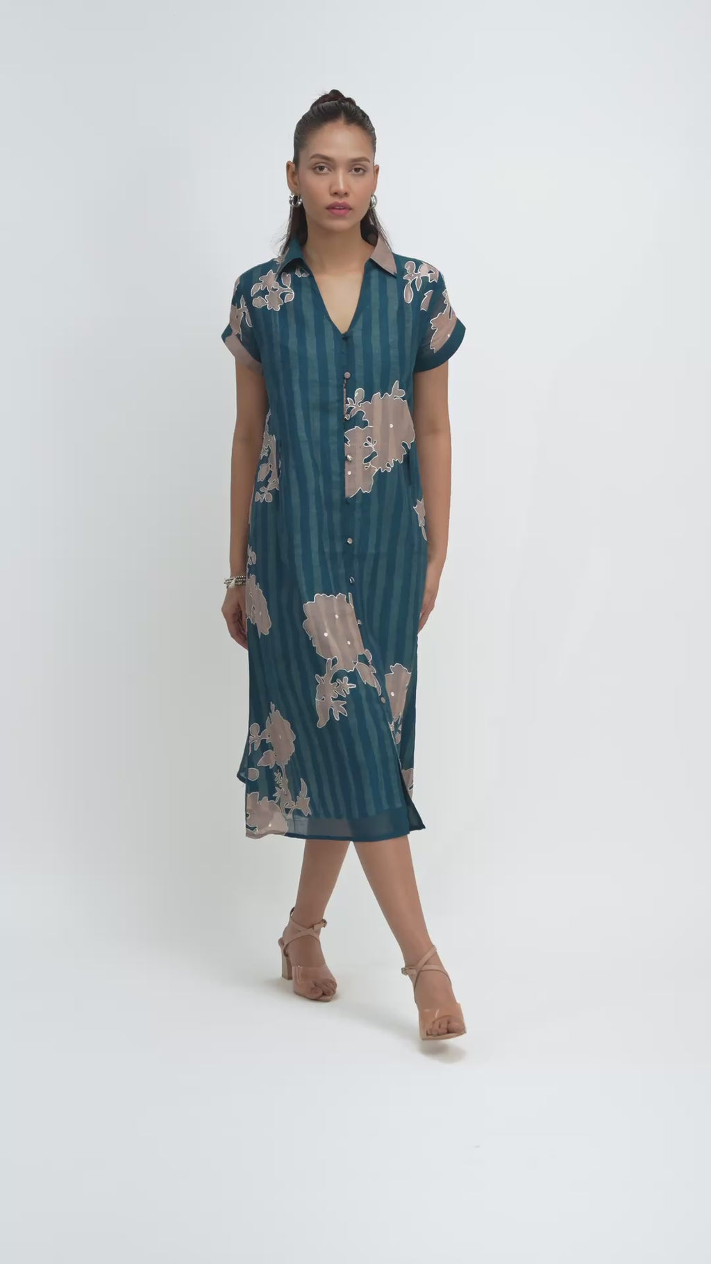 9. Alankar  collar shirt dress