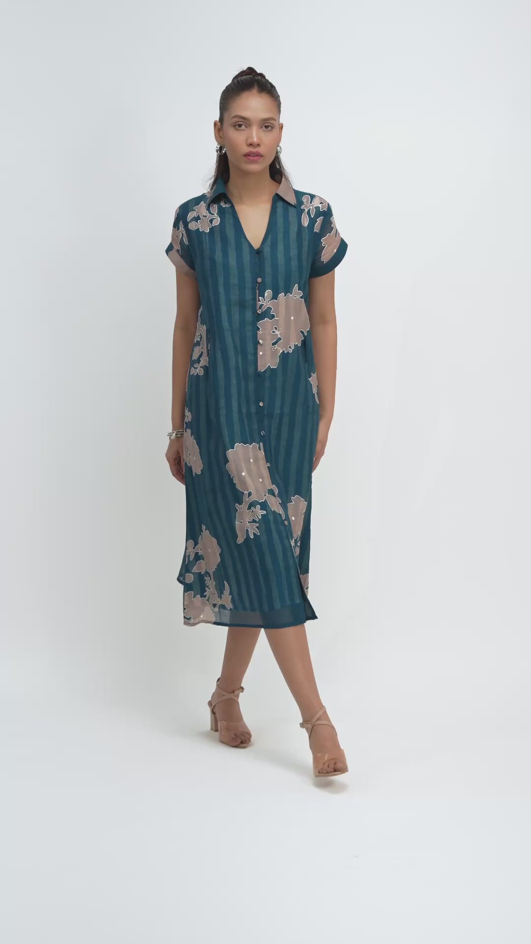 9. Alankar  collar shirt dress