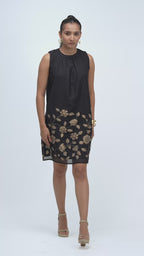 21. Bidri Applique halter dress
