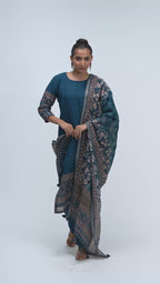 14. Alankar digitally printed pure linen suit set