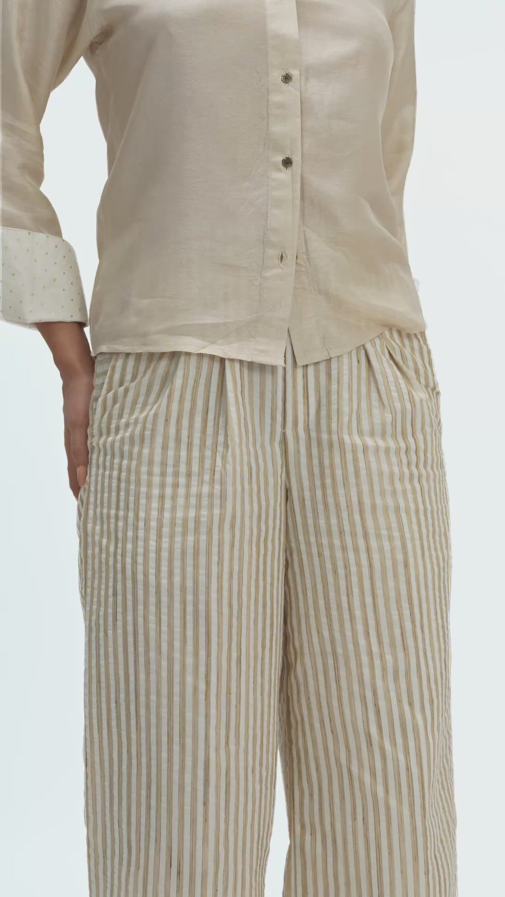 Tyohar striped straight pants