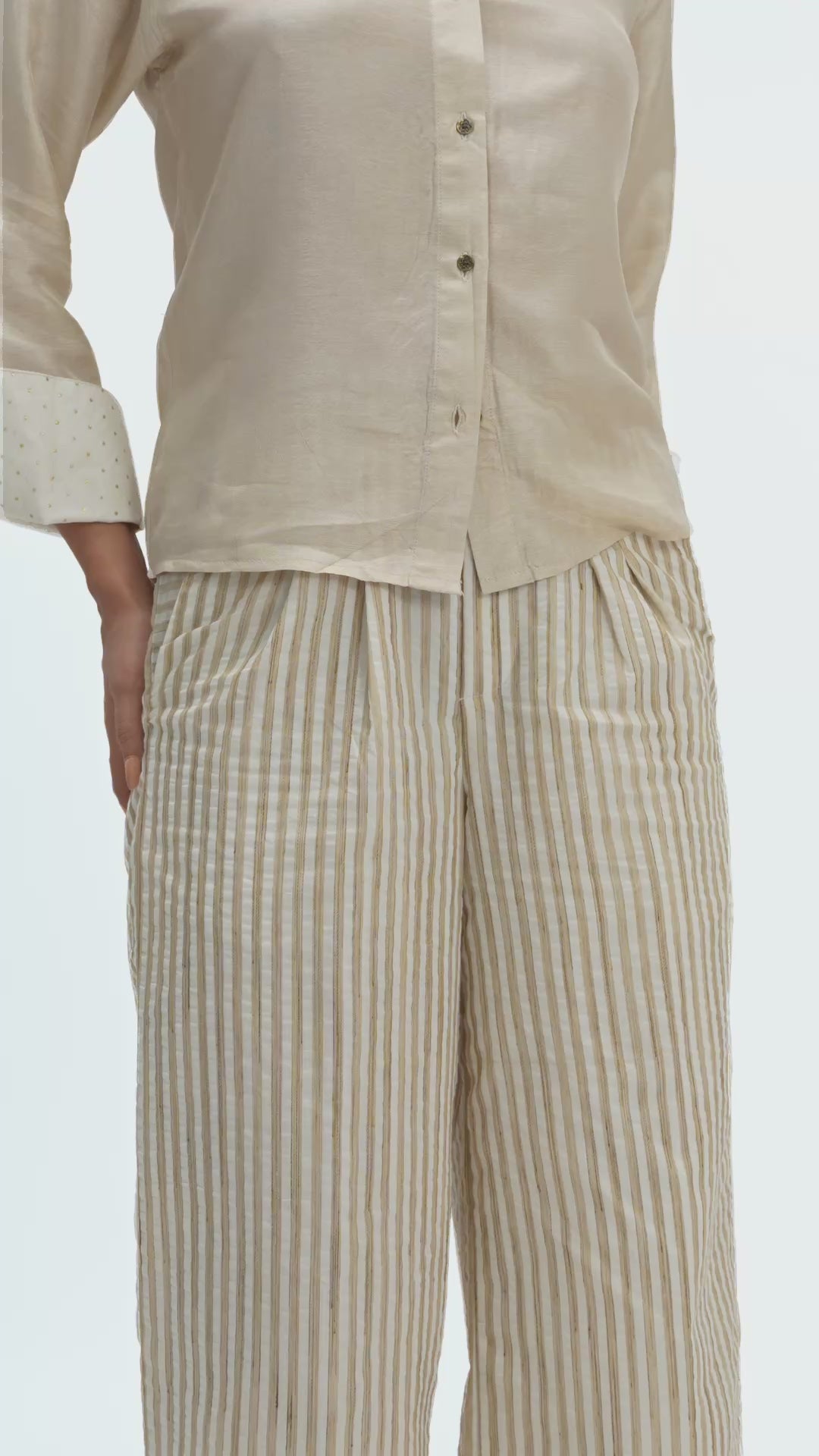 Tyohar striped straight pants